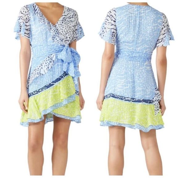 Tanya Taylor Printed Bianka Mini Colorful Dress - Picture 1 of 12